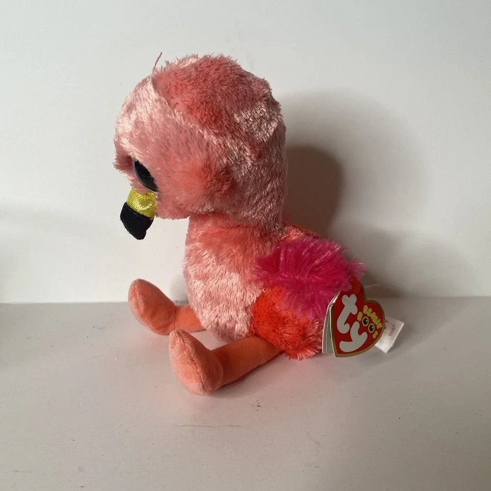 Ty Silk Beanie Boos Gilda Pink Flamingo Plush 6